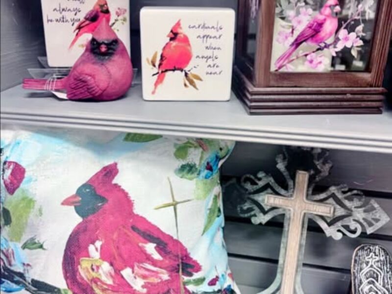 Cardinal gifts and pillows